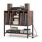 Record Player Stand with Charging Station Vinyl Storage Cabinet with 6 Compartments Metal Frame Turntable Table